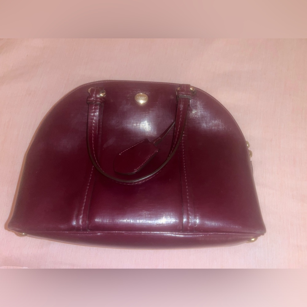 Ruby red coach purse